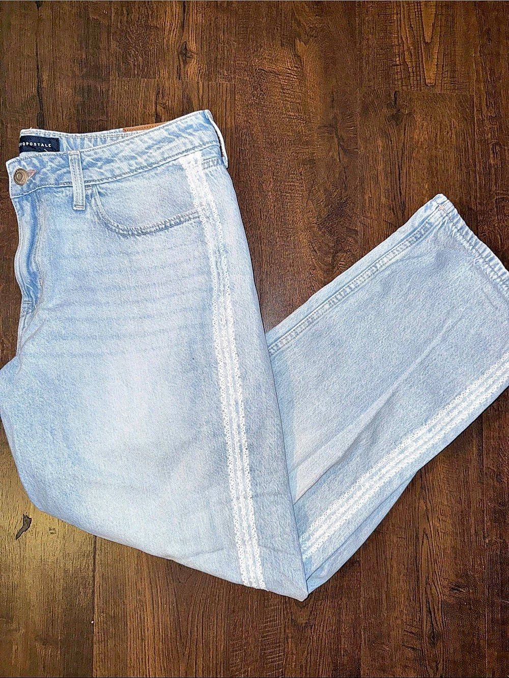 Aéropostale Low Rise Baggy Jeans Lace Accent